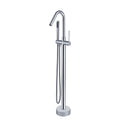 Freestanding Bathtub Faucet With Hand Shower Chrome Metal
