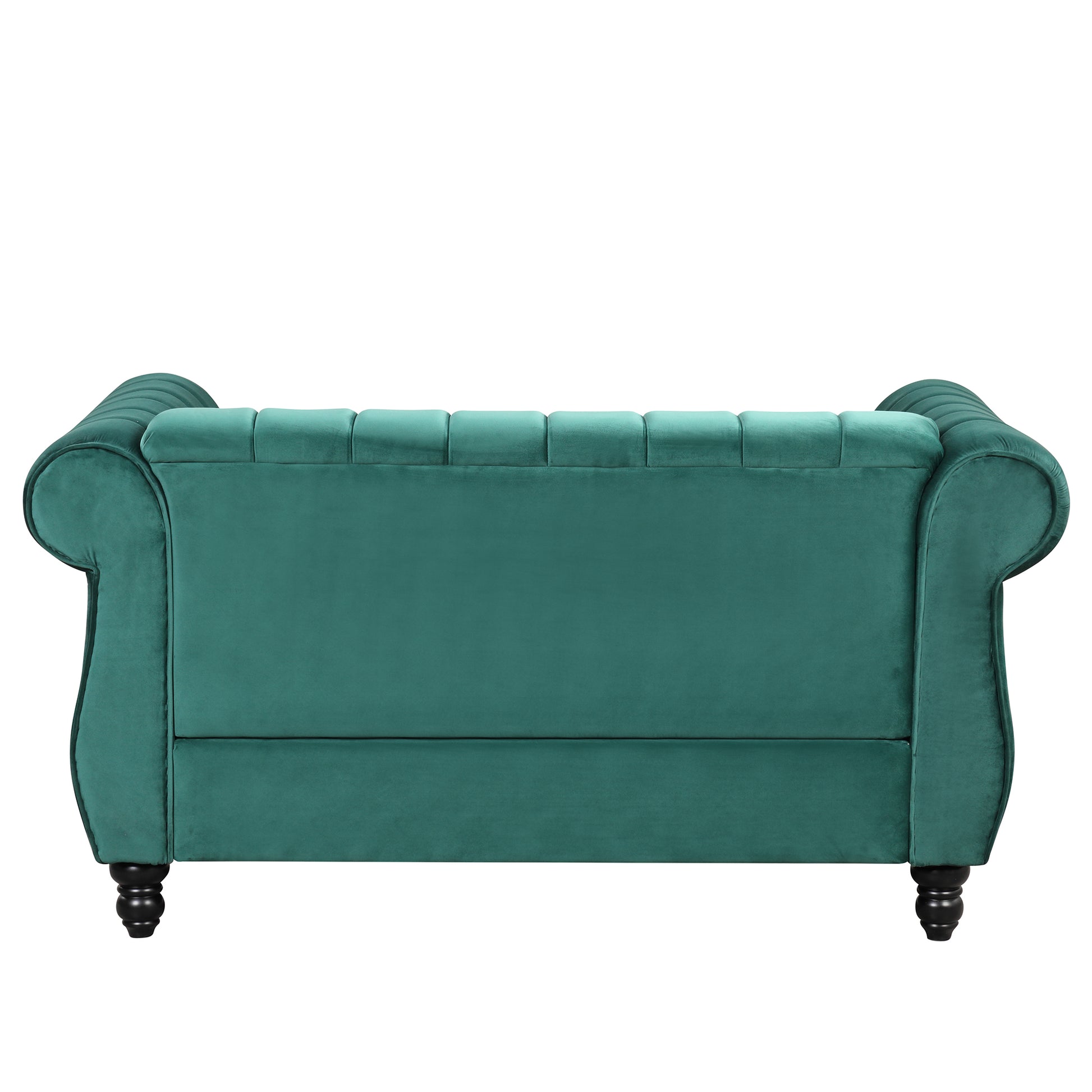 51" Modern Sofa Dutch Fluff Upholstered Sofa With Solid Wood Legs, Buttoned Tufted Backrest,Green Green Foam Polyester