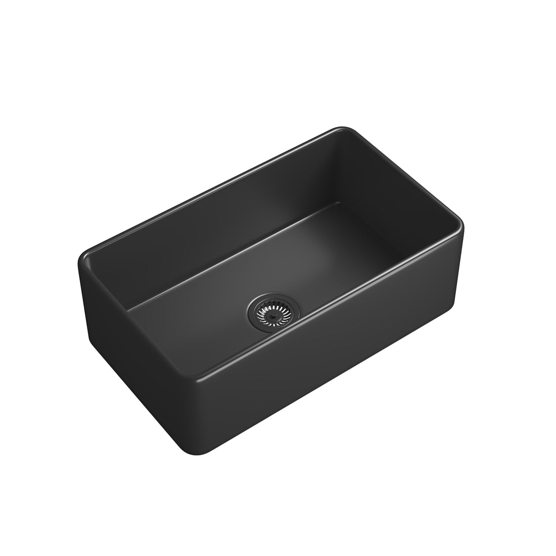 Inch White Farmhouse Sink Deep Apron Sink Undermount Farmhouse Kitchen Sink Single Farm Sink Matt Black Ceramic