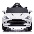 12V Dual Drive Remote Control Electric Kid Ride On Car,Battery Powered Kids Ride On Car White, 4 Wheels Children Toys Vehicle,Led Headlights,Remote Control,Music,Usb. White Polyethylene