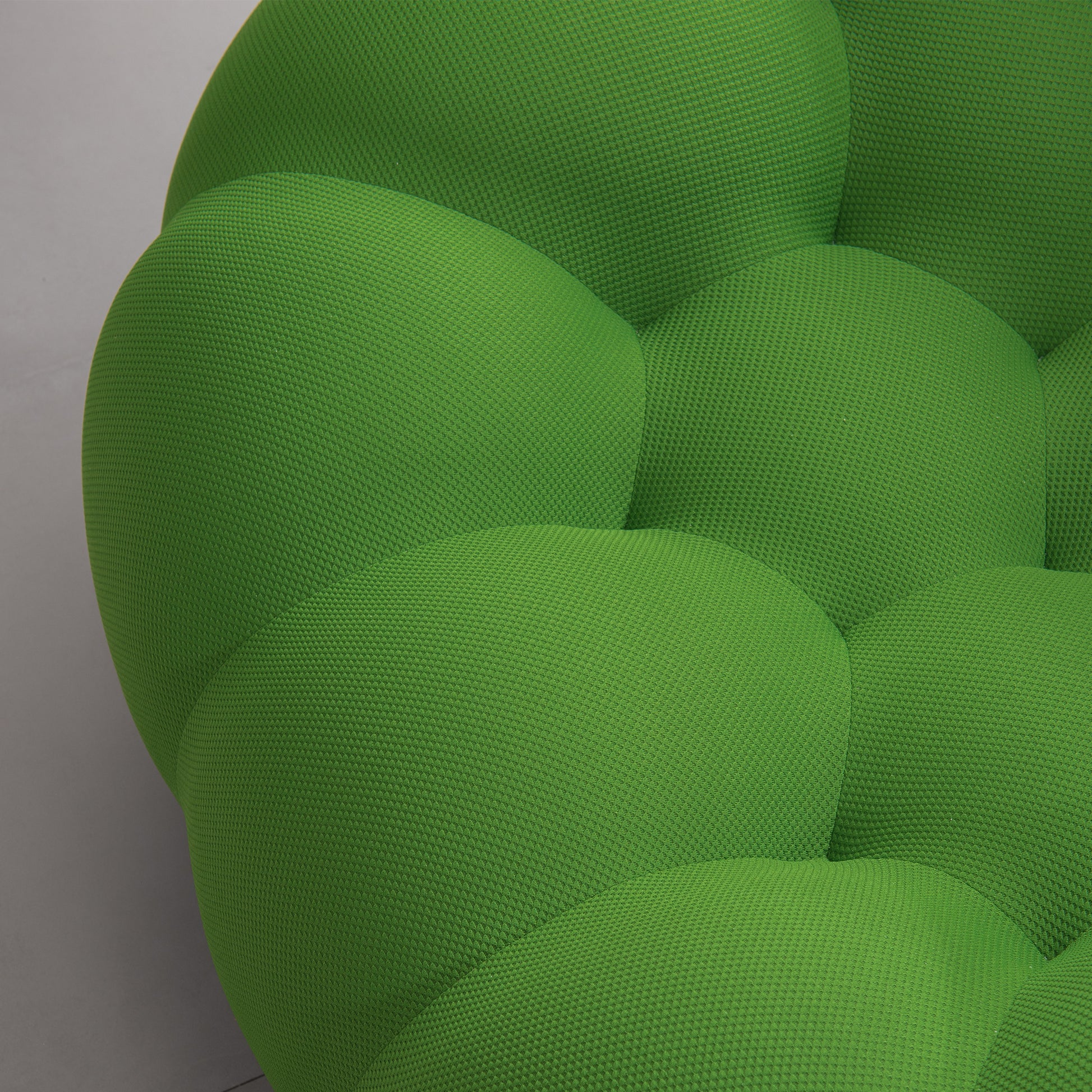 74.8'' Modern Bubble Floor Couch For Living Room,Green Green Foam Fabric 2 Seat