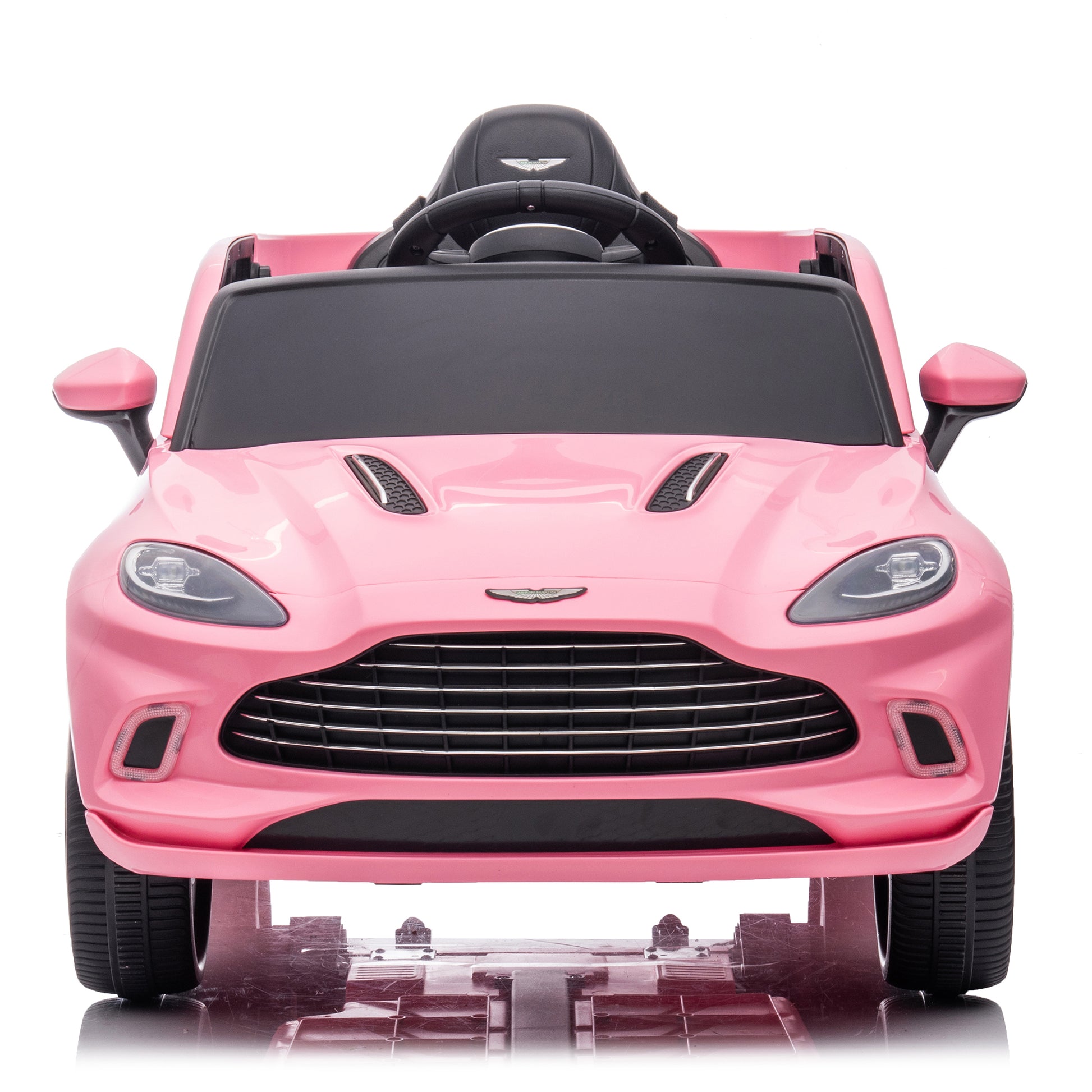 12V Dual Drive Remote Control Electric Kid Ride On Car,Battery Powered Kids Ride On Car Pink, 4 Wheels Children Toys Vehicle,Led Headlights,Remote Control,Music,Usb. Pink Polyethylene