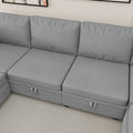 United We Win Modular Sectional Sofa U Shaped Modular Couch With Reversible Chaise Modular Sofa Sectional Couch With Storage Seats Gray Linen