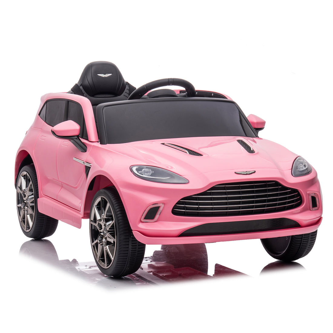 12V Dual Drive Remote Control Electric Kid Ride On Car,Battery Powered Kids Ride On Car Pink, 4 Wheels Children Toys Vehicle,Led Headlights,Remote Control,Music,Usb. Pink Polyethylene