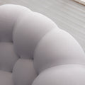 74.8'' Modern Bubble Floor Couch For Living Room,Gray Gray Foam Fabric 2 Seat