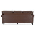 3 Seater Sofa. Brown Pu Foam Fabric 3 Seat