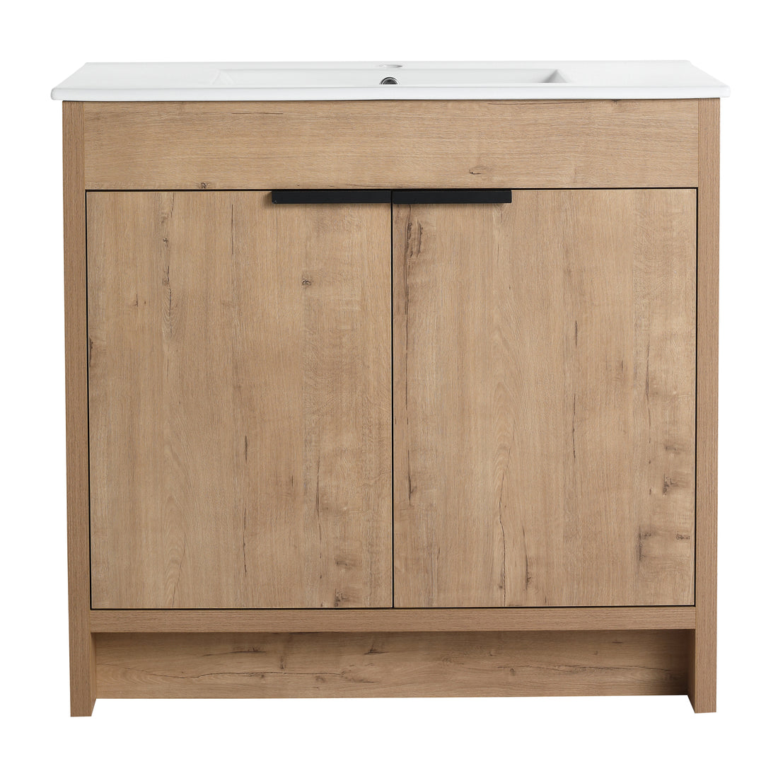 36" Freestanding Bathroom Vanity & 2 Soft Close Cabinet Doors Kd Packing ,Only Vanity Without Top Bvb02436Imo Imitative Oak Bathroom Modern Plywood