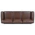 3 Seater Sofa. Brown Pu Foam Fabric 3 Seat