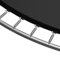 14Ft Trampoline Double Side Color Pad Trampoline For Kids And Adults With Enclosure Net And Ladder,Curved Fence Pole Black Steel Steel
