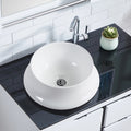 Vessel Bathroom Sink Basin In White Ceramic White Ceramic