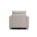 Single Seat Module Sofa Sectional Couch With Armrest With 1 Ottoman,Cushion Covers Non Removable And Non Washable,Cream Cream Wood Primary Living Space Soft Modern Rubberwood Foam Linen 1 Seat