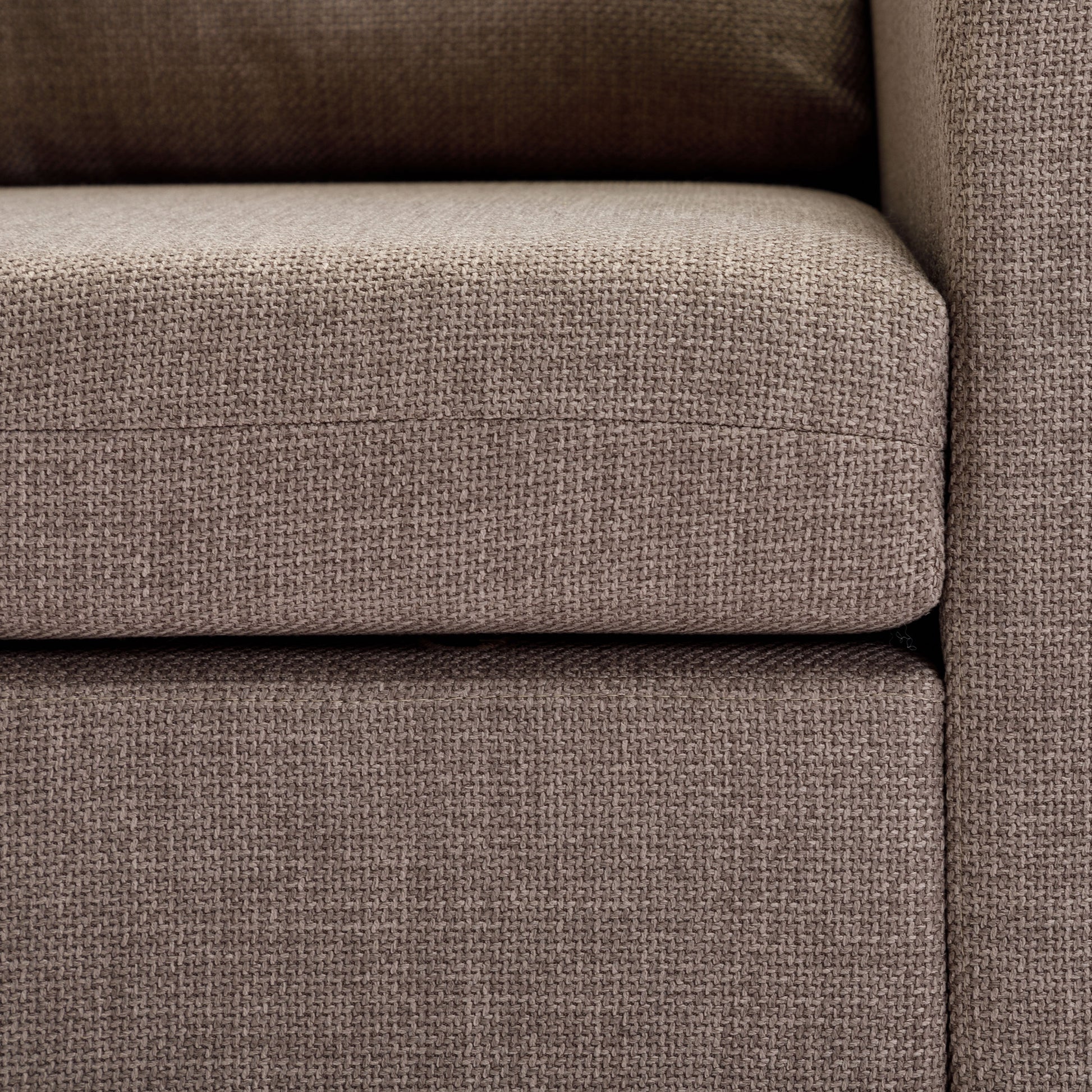 2 Seat Module Sectional Sofa Couch With 1 Ottoman For Living Room,Seat Cushion And Back Cushion Non Removable And Non Washable,Brown Brown Wood Primary Living Space Soft Modern Rubberwood Foam Linen 2 Seat