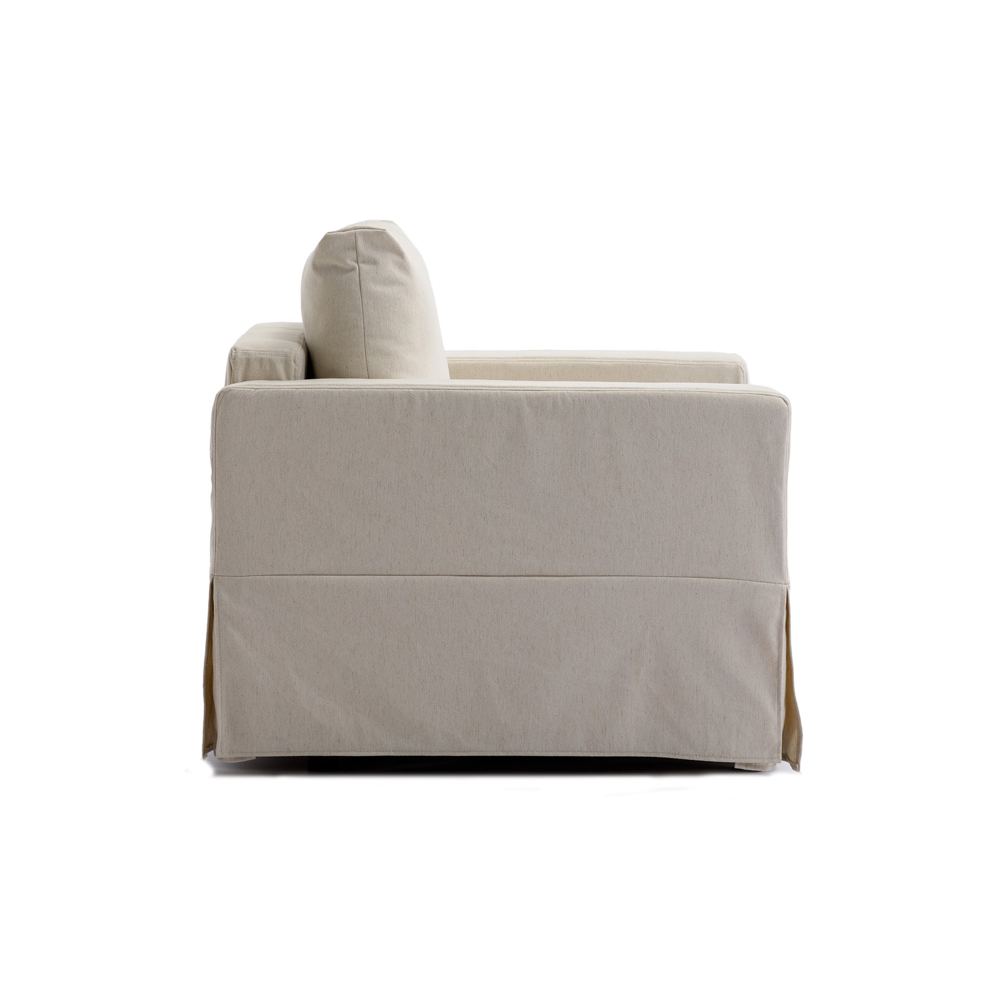 Single Seat Module Sofa Sectional Couch Seat Cushion And Back Cushion Removable And Washable,Cream Cream Wood Primary Living Space Soft Cushion Back Modern Rubberwood Square Arms Foam Linen 1 Seat