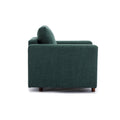 Single Seat Module Sofa Sectional Couch With Armrest With 1 Ottoman,Cushion Covers Non Removable And Non Washable,Green Green Wood Primary Living Space Soft Modern Rubberwood Foam Linen 1 Seat