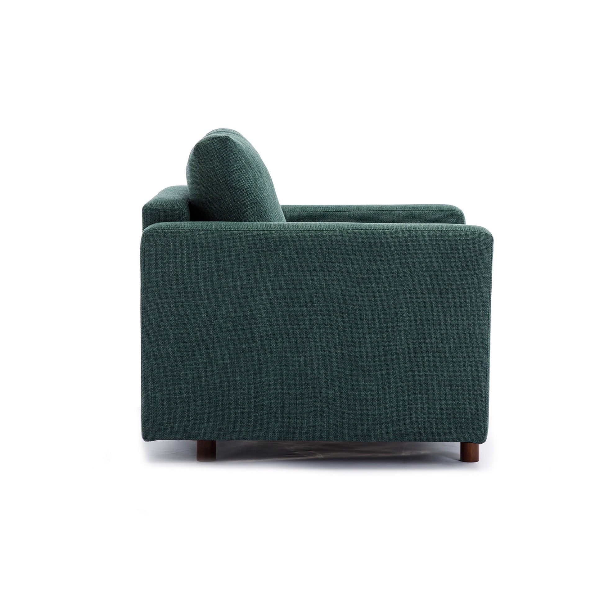 Single Seat Module Sofa Sectional Couch,Cushion Covers Non Removable And Non Washable,Green Green Linen Wood Primary Living Space Soft Cushion Back Modern Rubberwood Square Arms Foam Linen 1 Seat