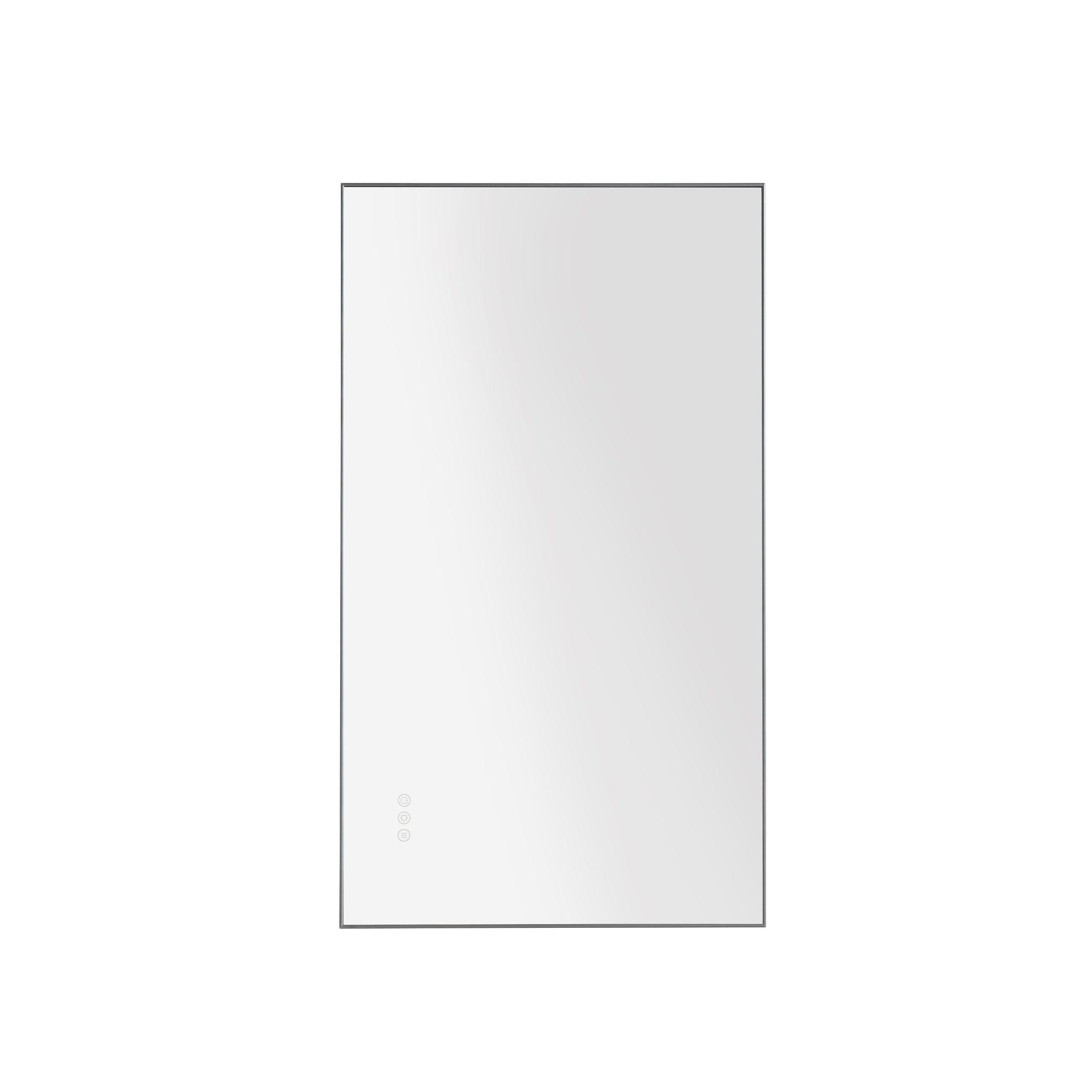 42 X 24 Inch Led Mirror Bathroom Vanity Mirror With Back Light, Wall Mount Anti Fog Memory Large Adjustable Vanity Mirror Gunmetal Aluminium