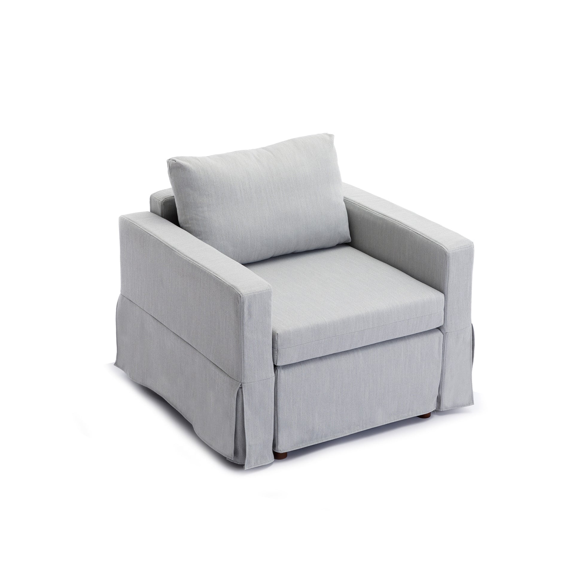 Single Seat Module Sofa Sectional Couch Seat Cushion And Back Cushion Removable And Washable,Light Grey Light Grey Wood Primary Living Space Soft Cushion Back Modern Rubberwood Square Arms Foam Linen 1 Seat