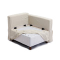 4 Seat Module Sectional Sofa Couch,Seat Cushion And Back Cushion Removable And Washable,Linen Fabric Cover,Cream Cream Wood Primary Living Space Medium Soft Rubberwood Foam Linen 4 Seat