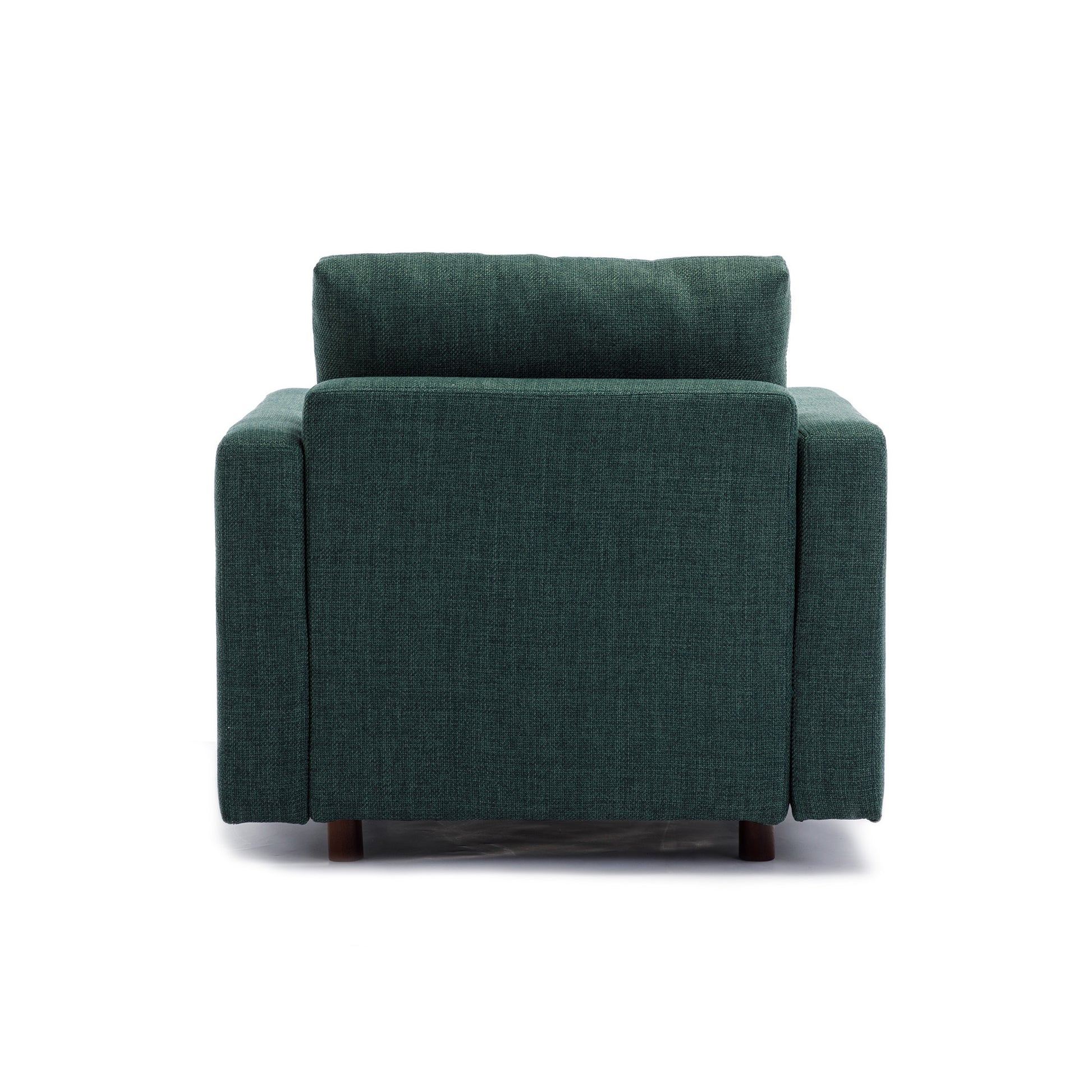 Single Seat Module Sofa Sectional Couch With Armrest With 1 Ottoman,Cushion Covers Non Removable And Non Washable,Green Green Wood Primary Living Space Soft Modern Rubberwood Foam Linen 1 Seat