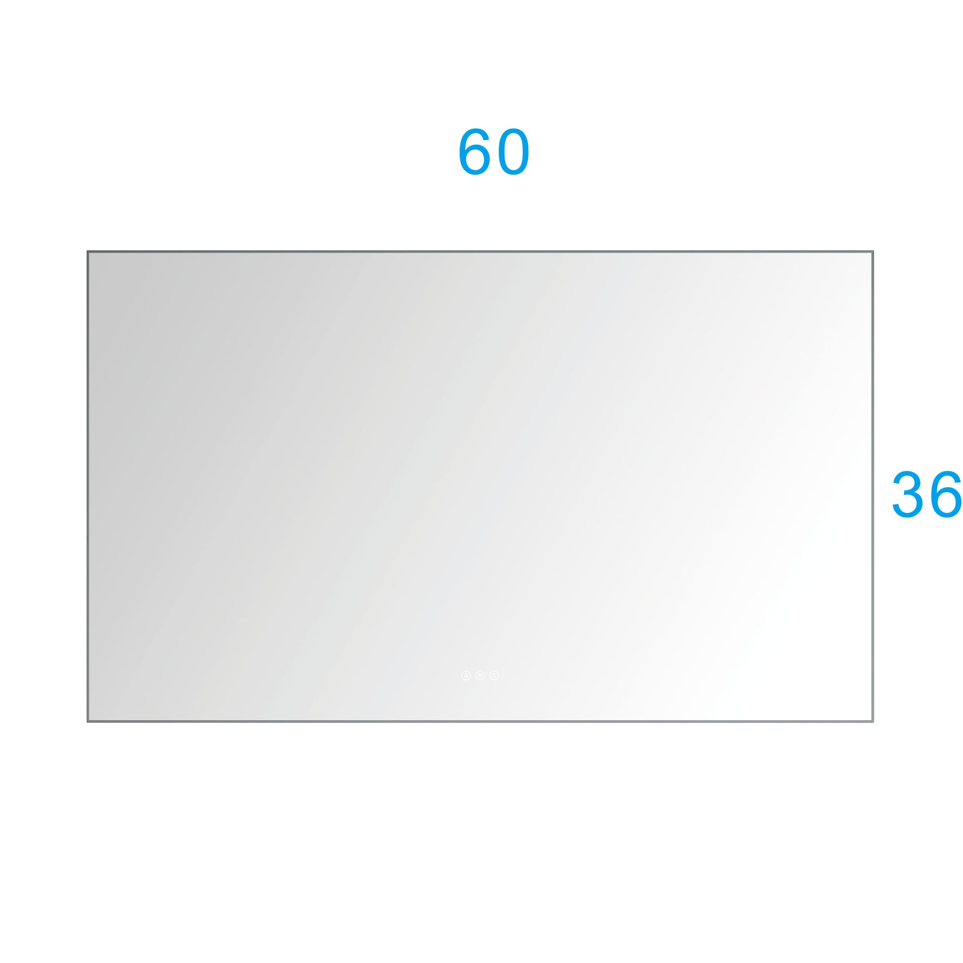 60 X 36Inch Led Mirror Bathroom Vanity Mirror With Back Light, Wall Mount Anti Fog Memory Large Adjustable Vanity Mirror Gunmetal Aluminium