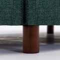 Single Seat Module Sofa Sectional Couch With Armrest With 1 Ottoman,Cushion Covers Non Removable And Non Washable,Green Green Wood Primary Living Space Soft Modern Rubberwood Foam Linen 1 Seat