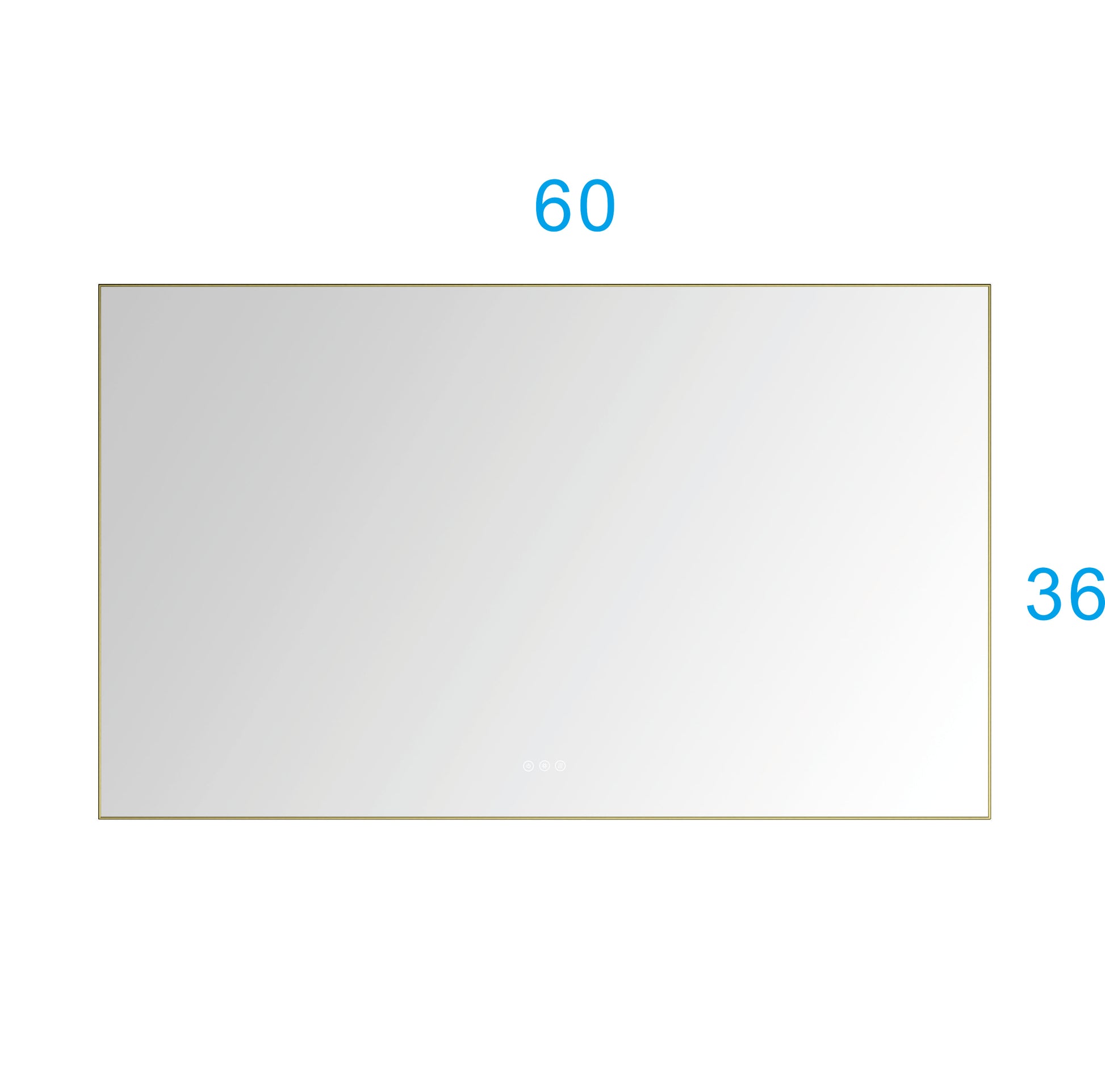 60 X 36Inch Led Mirror Bathroom Vanity Mirror With Back Light, Wall Mount Anti Fog Memory Large Adjustable Vanity Mirror Gold Aluminium