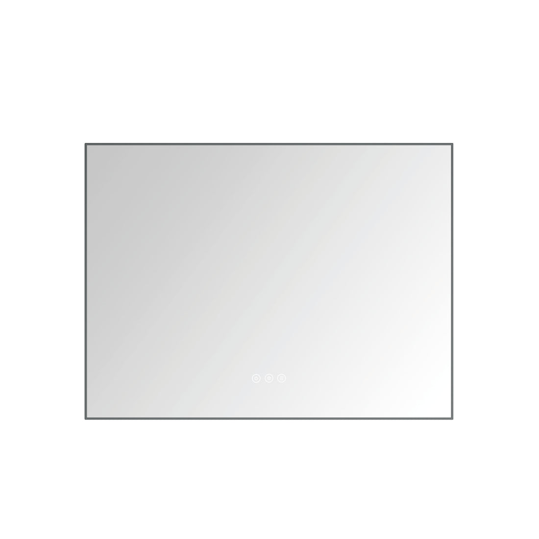 48 X 36Inch Led Mirror Bathroom Vanity Mirror With Back Light, Wall Mount Anti Fog Memory Large Adjustable Vanity Mirror Gunmetal Aluminium