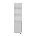 Malibu Freestanding Linen Cabinet, 2 Doors, Open Shelves White White 2 4 Bathroom Freestanding Modern Particle Board Particle Board