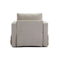 Single Seat Module Sofa Sectional Couch Seat Cushion And Back Cushion Removable And Washable,Cream Cream Wood Primary Living Space Soft Cushion Back Modern Rubberwood Square Arms Foam Linen 1 Seat