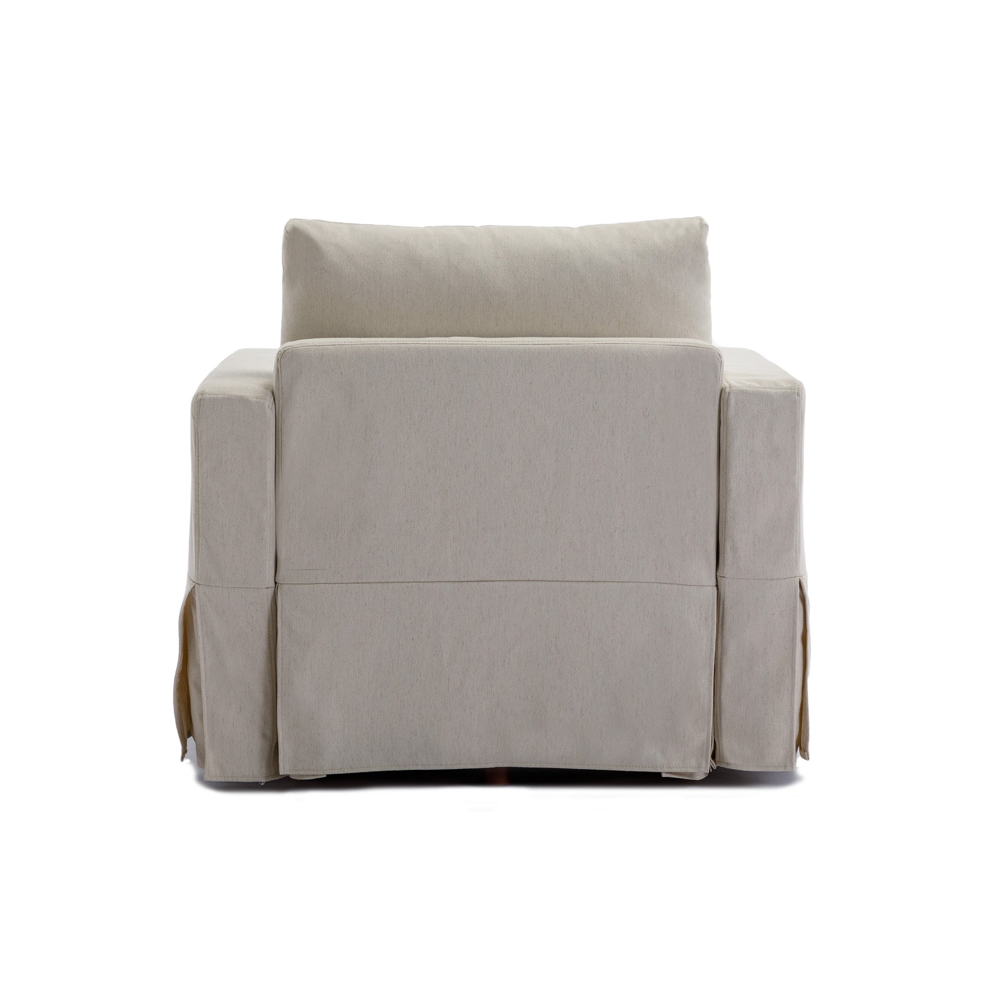 Single Seat Module Sofa Sectional Couch Seat Cushion And Back Cushion Removable And Washable,Cream Cream Wood Primary Living Space Soft Cushion Back Modern Rubberwood Square Arms Foam Linen 1 Seat