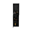 Obregon Tall Cabinet, Seven Cubbies, Two Door Cabinets Black Black Particle Board Particle Board