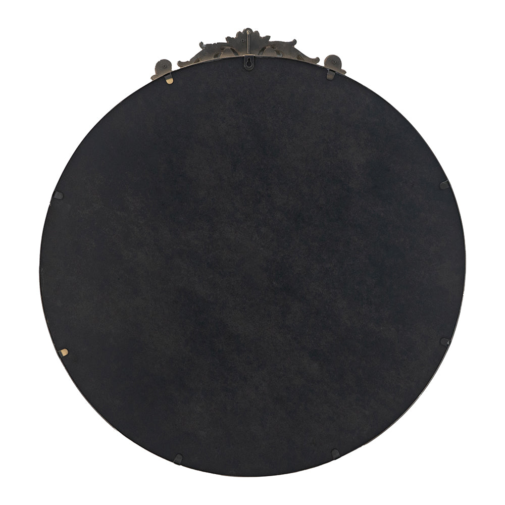 30" X 32" Round Gold Mirror, Wall Mounted Mirror With Metal Frame For Bathroom Living Room Gold Mdf Glass