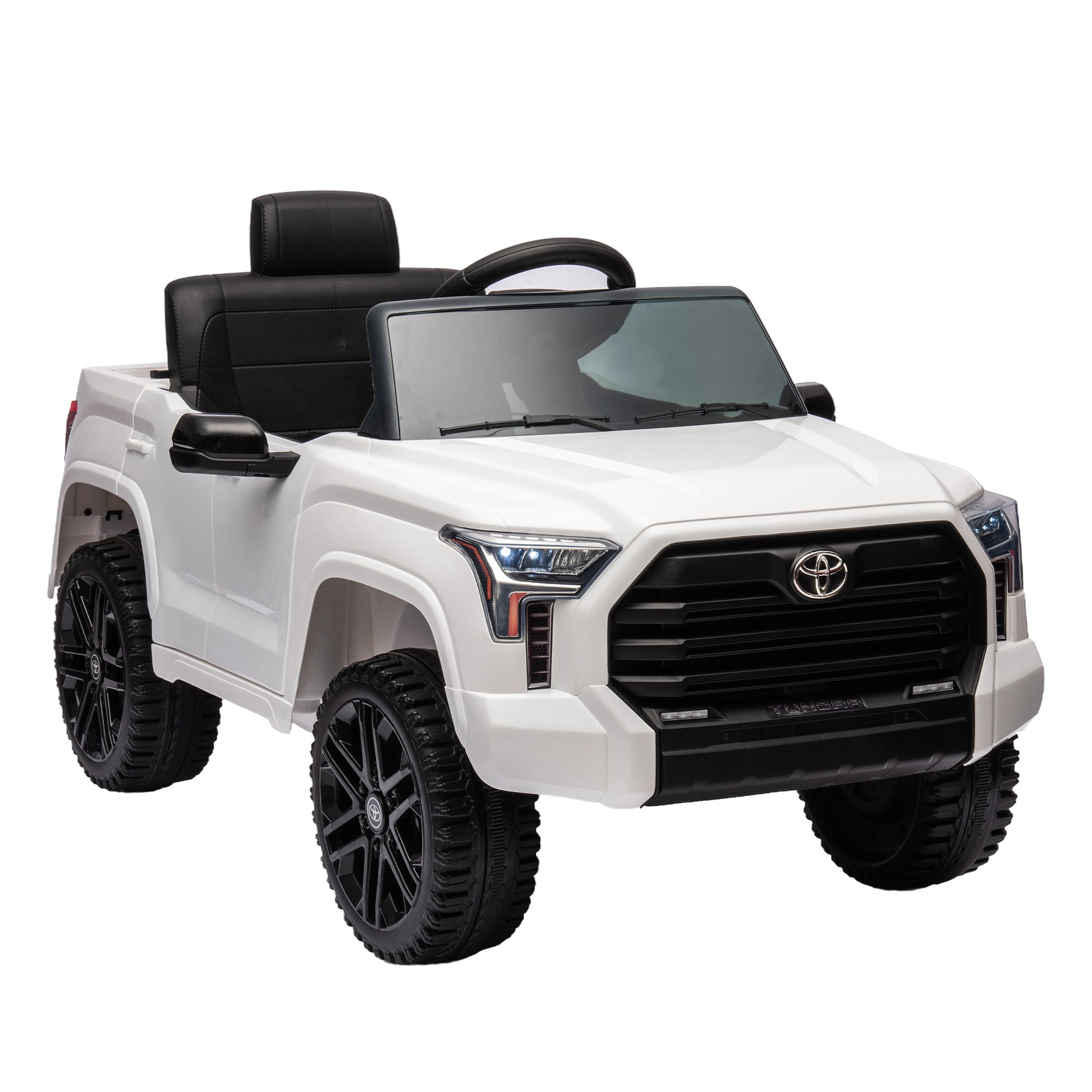 Officially Licensed Toyota Tundra Pickup,Electric Pickup Car Ride On For Kid, 12V Electric Ride On Toy,2.4G W Parents Remote Control,Electric Car For Kids,Three Speed Adjustable,Power Display White Plastic