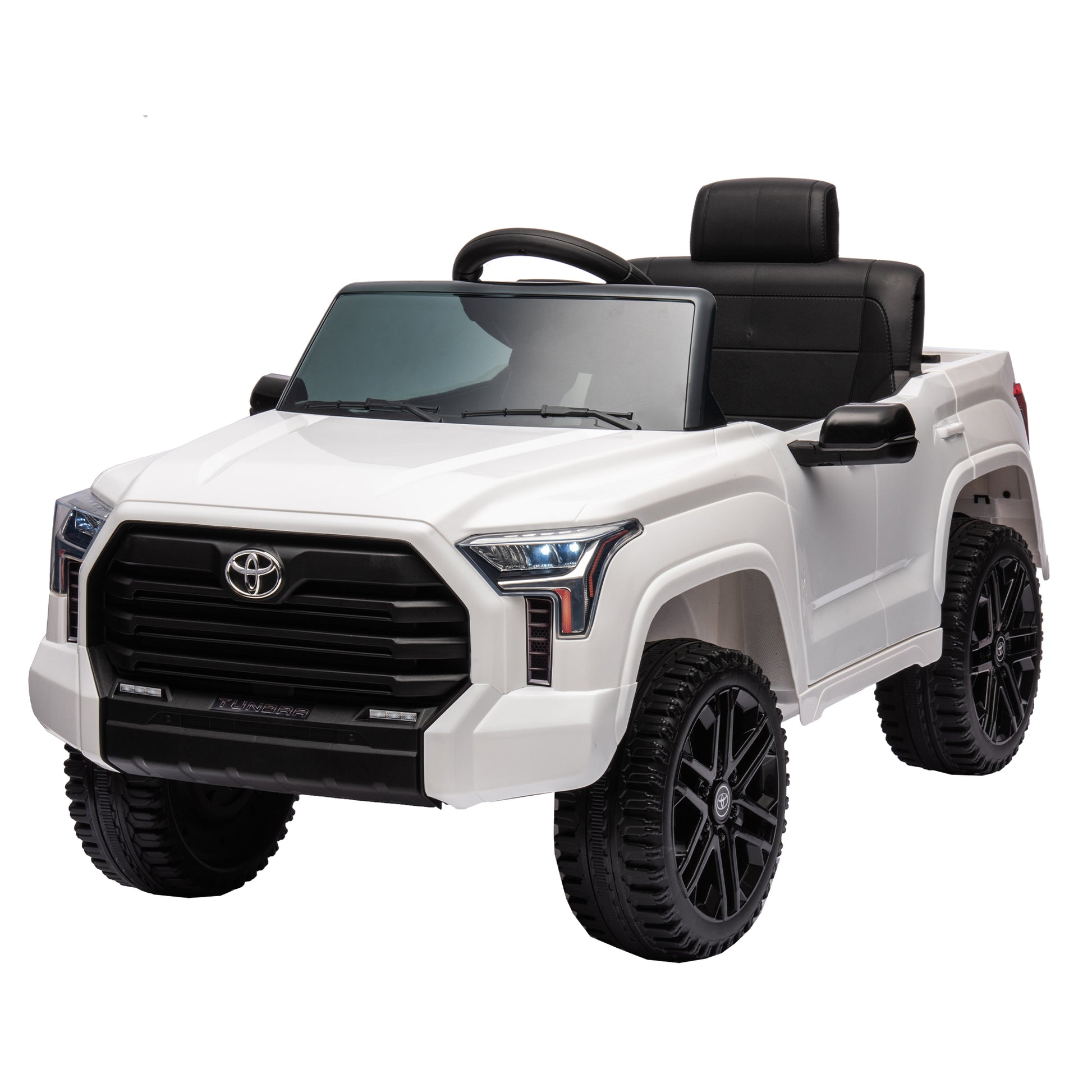 Officially Licensed Toyota Tundra Pickup,Electric Pickup Car Ride On For Kid, 12V Electric Ride On Toy,2.4G W Parents Remote Control,Electric Car For Kids,Three Speed Adjustable,Power Display White Plastic