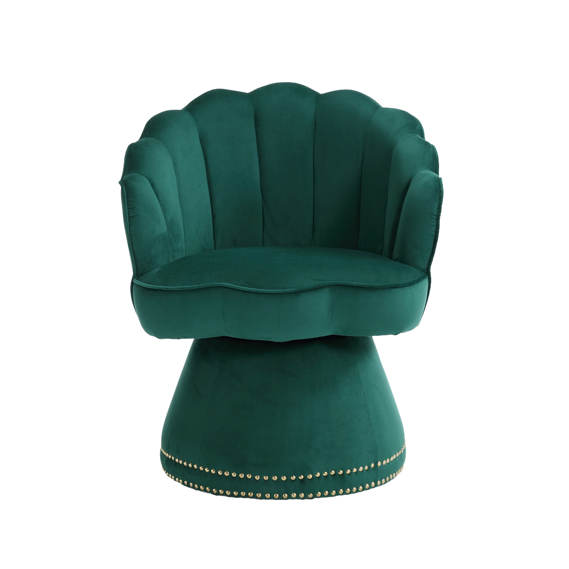 Coolmore Swivel Barrel Chair, Comfy Round Accent Sofa Chair For Living Room, 360 Degree Swivel Barrel Club Chair, Leisure Arm Chair For Nursery, Hotel, Bedroom, Office, Lounge Emerald Velvet