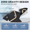 Massage Chair Recliner With Zero Gravity With Full Body Air Pressure Black Pu Leather