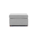 Single Seat Module Sofa Sectional Couch With 1 Ottoman,Cushion Covers Removable And Washable,Light Grey Light Grey Wood Primary Living Space Soft Modern Rubberwood Foam Linen 1 Seat