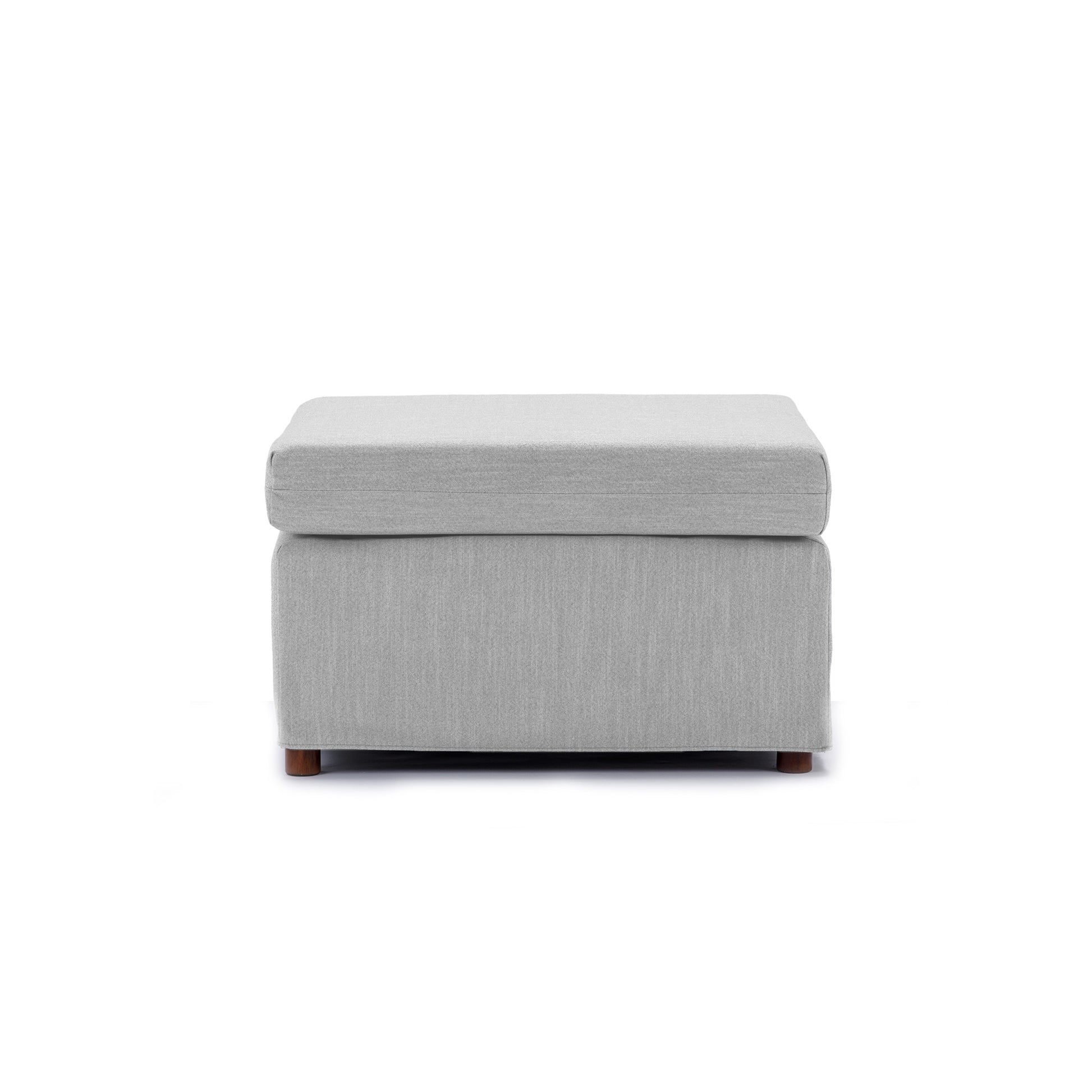 Single Seat Module Sofa Sectional Couch With 1 Ottoman,Cushion Covers Removable And Washable,Light Grey Light Grey Wood Primary Living Space Soft Modern Rubberwood Foam Linen 1 Seat