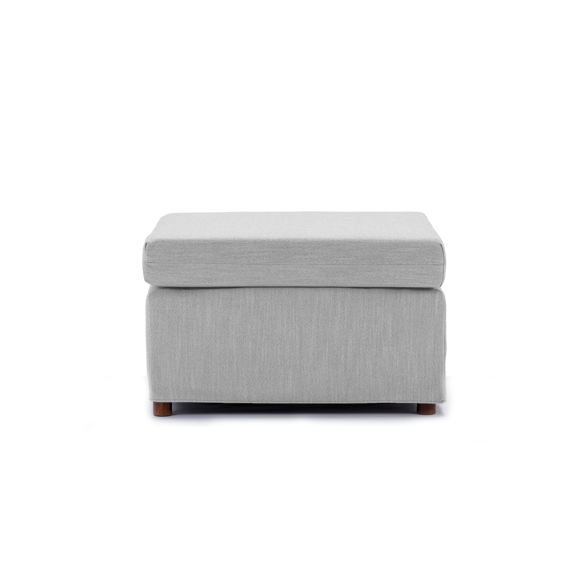 2 Seat Module Sectional Sofa Couch With 1 Ottoman,Seat Cushion And Back Cushion Removable And Washable,Light Grey Light Grey Wood Primary Living Space Soft Modern Rubberwood Foam Linen 2 Seat