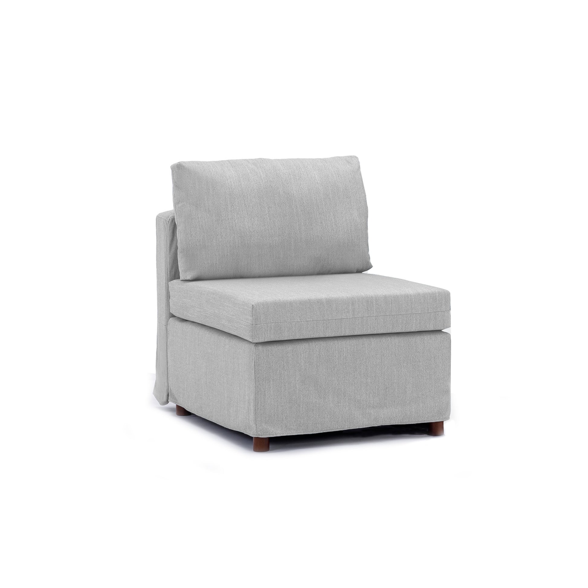 3 Seat Module Sectional Sofa Couch With 1 Ottoman,Seat Cushion And Back Cushion Removable And Washable,Light Grey Light Grey Wood Primary Living Space Soft Modern Rubberwood Foam Linen 3 Seat