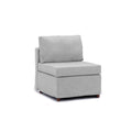 Single Seat Module Sofa Sectional Couch With 1 Ottoman,Cushion Covers Removable And Washable,Light Grey Light Grey Wood Primary Living Space Soft Modern Rubberwood Foam Linen 1 Seat