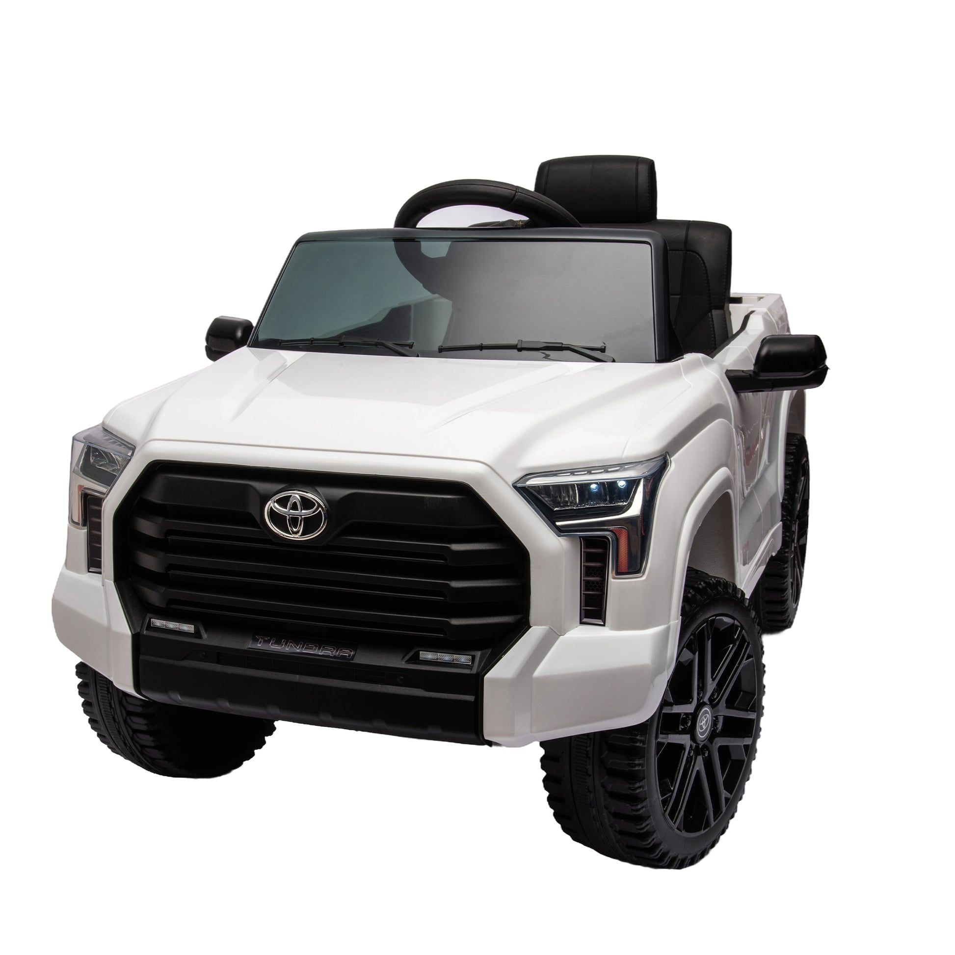 Officially Licensed Toyota Tundra Pickup,Electric Pickup Car Ride On For Kid, 12V Electric Ride On Toy,2.4G W Parents Remote Control,Electric Car For Kids,Three Speed Adjustable,Power Display White Plastic