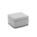 4 Seat Module Sectional Sofa Couch With 1 Ottoman,Seat Cushion And Back Cushion Removable And Washable,Light Grey Light Grey Wood Primary Living Space Soft Modern Rubberwood Foam Linen 4 Seat