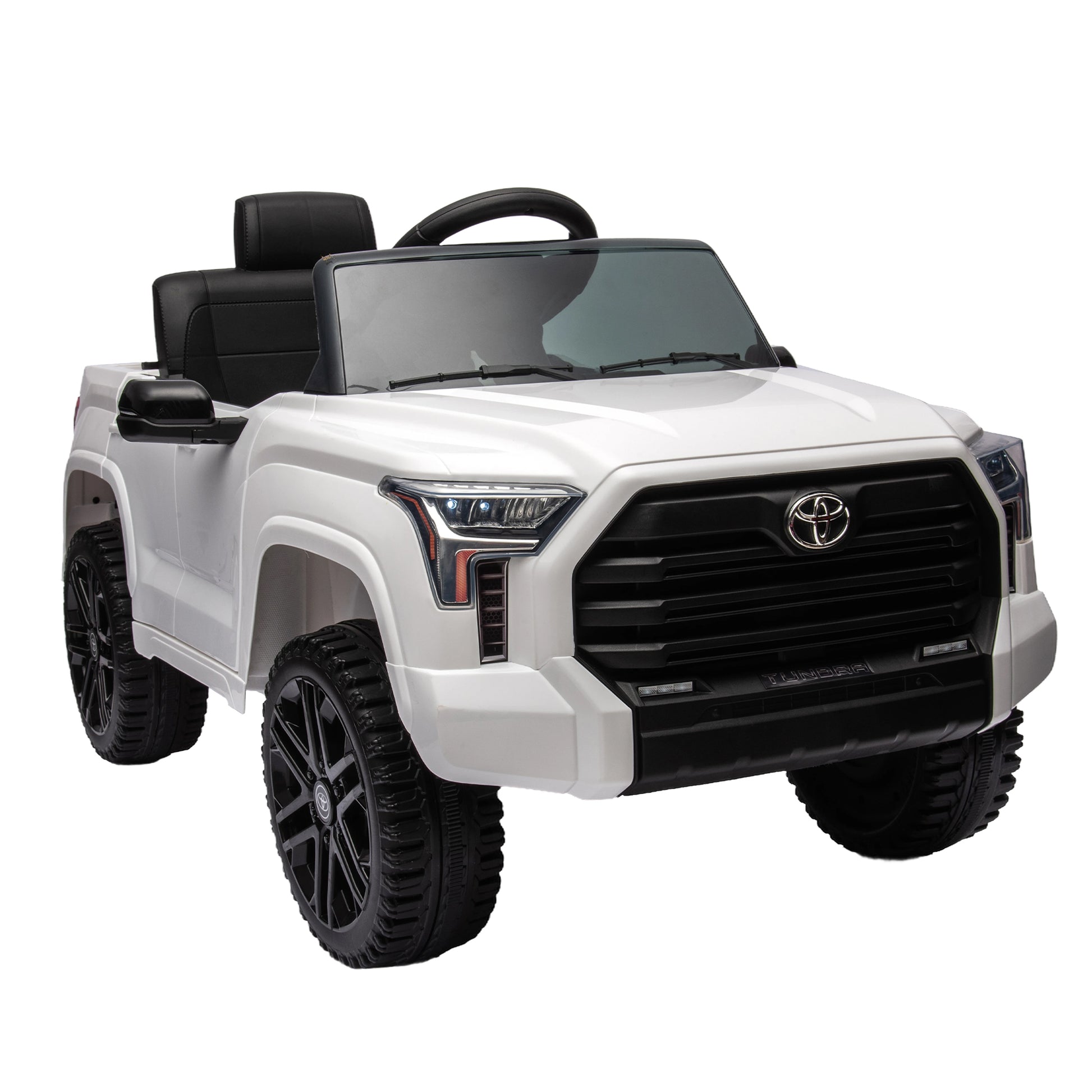 Officially Licensed Toyota Tundra Pickup,Electric Pickup Car Ride On For Kid, 12V Electric Ride On Toy,2.4G W Parents Remote Control,Electric Car For Kids,Three Speed Adjustable,Power Display White Plastic