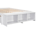 Full Size Bed With Storage Case, 2 Storage Drawers, Lengthwise Support Slat,White Full White Wood Bedroom American Design Pine Pine