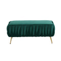 Coolmore Storage Ottoman,Bedroom End Bench,Upholstered Fabric Storage Ottoman With Safety Hinge, Entryway Padded Footstool, Ottoman Bench For Living Room & Bedroom Emerald Velvet