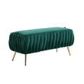 Coolmore Storage Ottoman,Bedroom End Bench,Upholstered Fabric Storage Ottoman With Safety Hinge, Entryway Padded Footstool, Ottoman Bench For Living Room & Bedroom Emerald Velvet