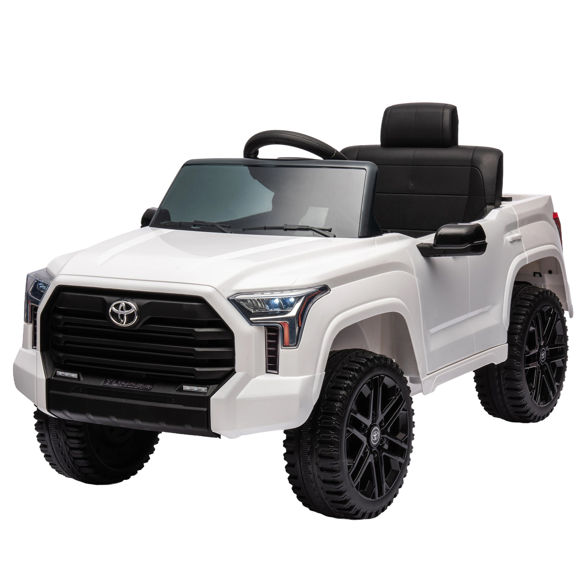 Officially Licensed Toyota Tundra Pickup,Electric Pickup Car Ride On For Kid, 12V Electric Ride On Toy,2.4G W Parents Remote Control,Electric Car For Kids,Three Speed Adjustable,Power Display White Plastic