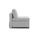 Single Seat Module Sofa Sectional Couch With 1 Ottoman,Cushion Covers Removable And Washable,Light Grey Light Grey Wood Primary Living Space Soft Modern Rubberwood Foam Linen 1 Seat