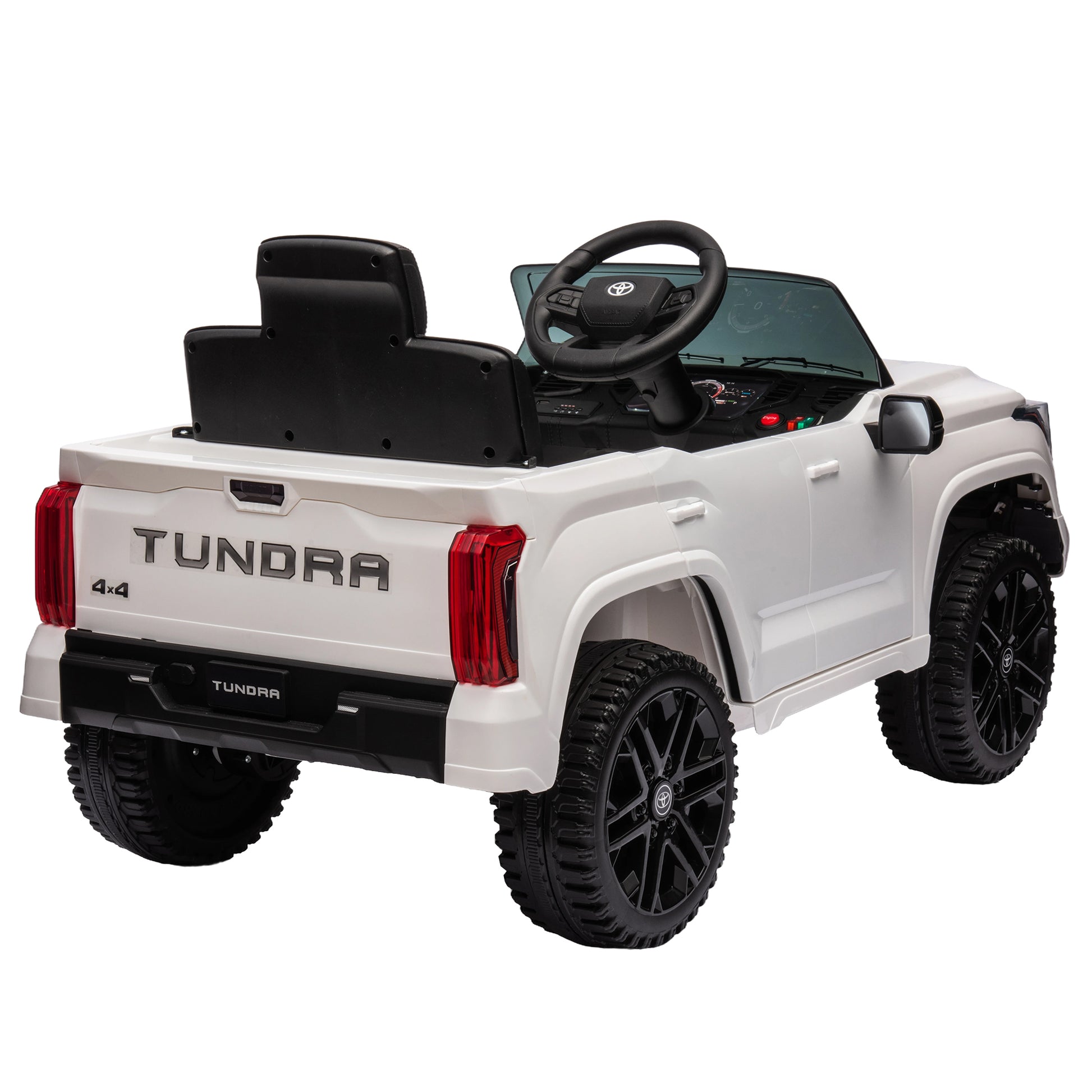 Officially Licensed Toyota Tundra Pickup,Electric Pickup Car Ride On For Kid, 12V Electric Ride On Toy,2.4G W Parents Remote Control,Electric Car For Kids,Three Speed Adjustable,Power Display White Plastic